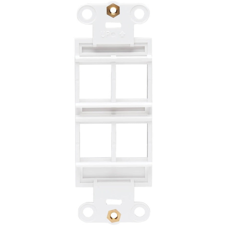 Insert de plaque centrale Tripp Lite by Eaton, style Decora – vertical, 4 ports N042D-004V-WH