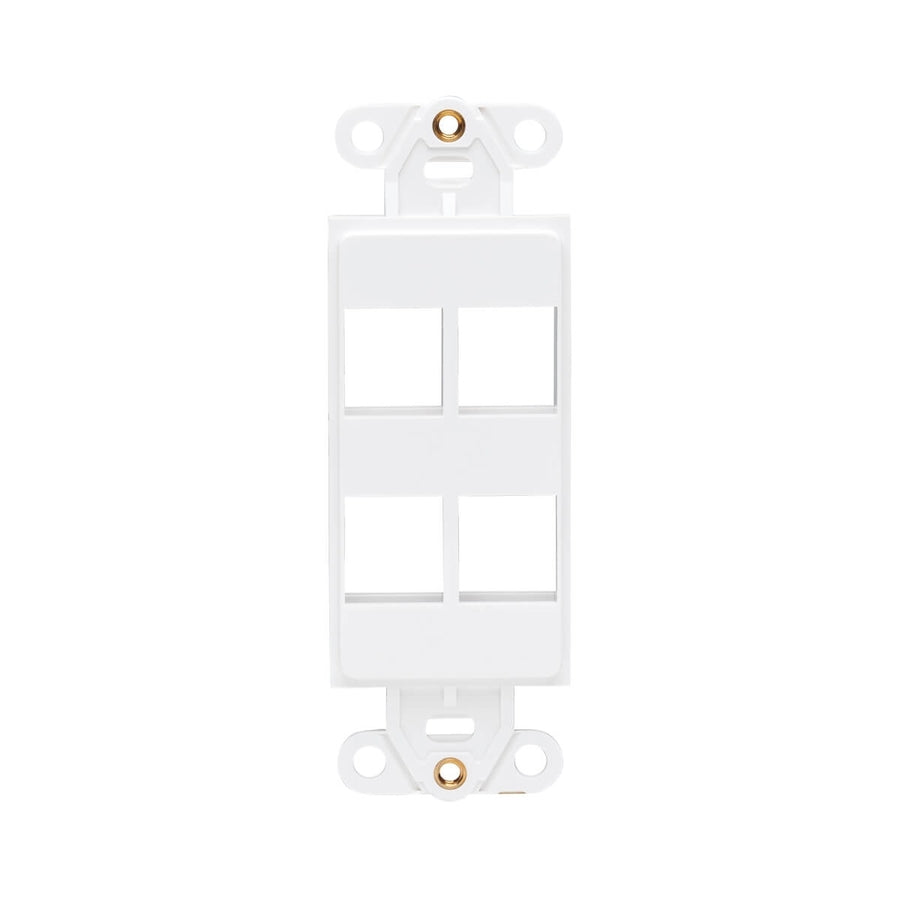 Insert de plaque centrale Tripp Lite by Eaton, style Decora – vertical, 4 ports N042D-004V-WH