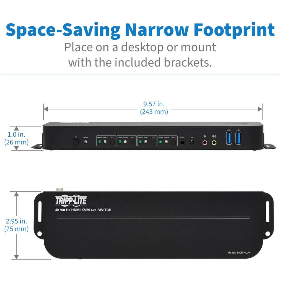 Tripp Lite par Eaton B005-HUA4 Commutateur KVM HDMI/USB 4 ports B005-HUA4