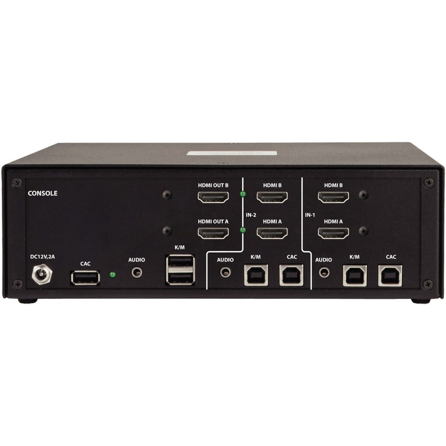 Tripp Lite by Eaton 2-Port Dual-Monitor Secure KVM Switch, HDMI - 4K, NIAP PP3.0, Audio, CAC, TAA B002A-UH2AC2