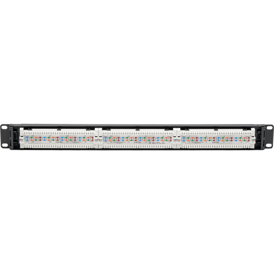 Tripp Lite by Eaton N052-P24 24-Port 1U Rack-Mount Cat5e Patch Panel - PoE+ Compliant N052-P24