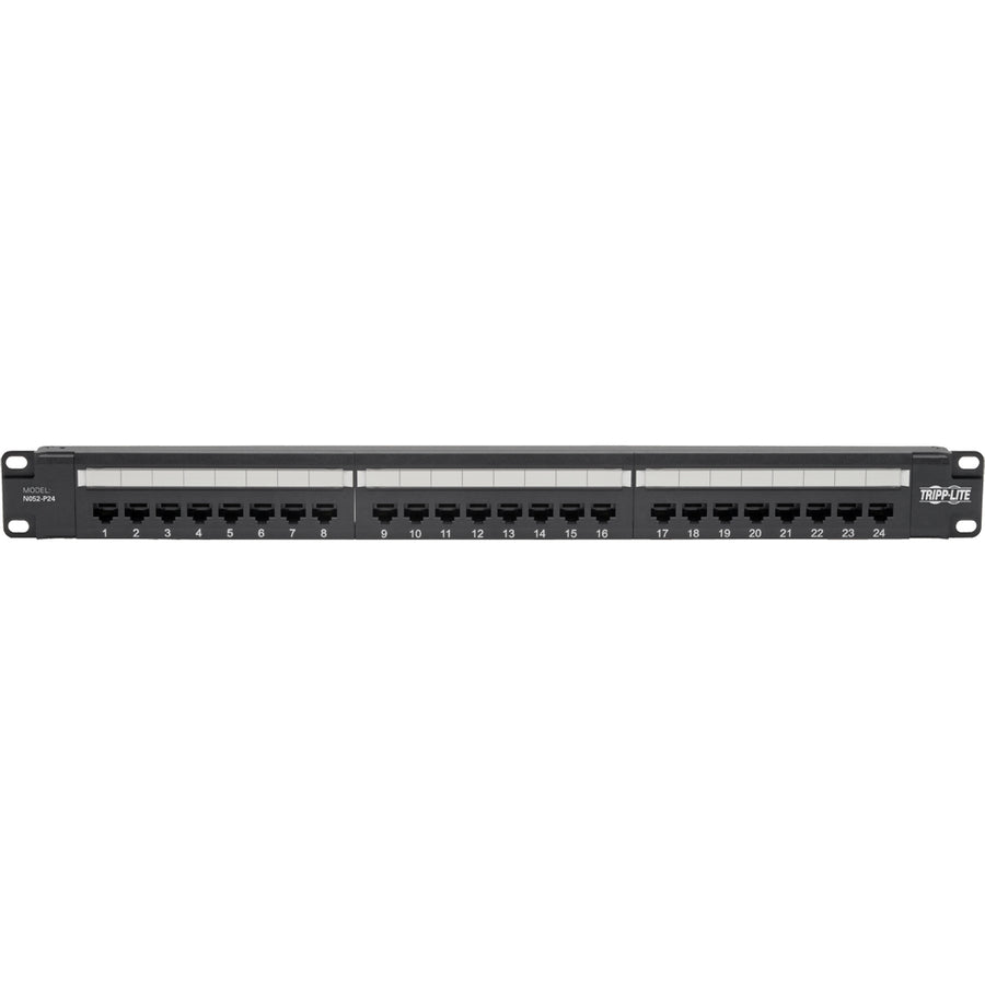 Tripp Lite by Eaton N052-P24 24-Port 1U Rack-Mount Cat5e Patch Panel - PoE+ Compliant N052-P24