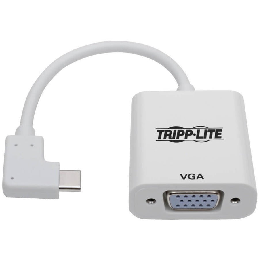 Tripp Lite by Eaton U444-06N-VGA-RA Right-Angle USB-C to VGA Adapter, M/F, White U444-06N-VGA-RA