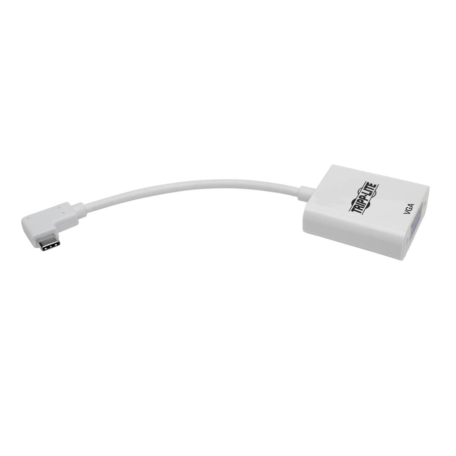 Tripp Lite by Eaton U444-06N-VGA-RA Right-Angle USB-C to VGA Adapter, M/F, White U444-06N-VGA-RA