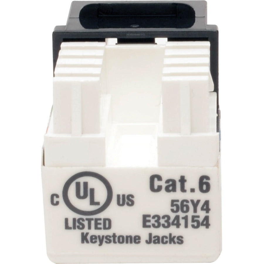 Tripp Lite by Eaton Cat6/Cat5e 110 Style Punch Down Keystone Jack - Black, 10-Pack N238-010-BK