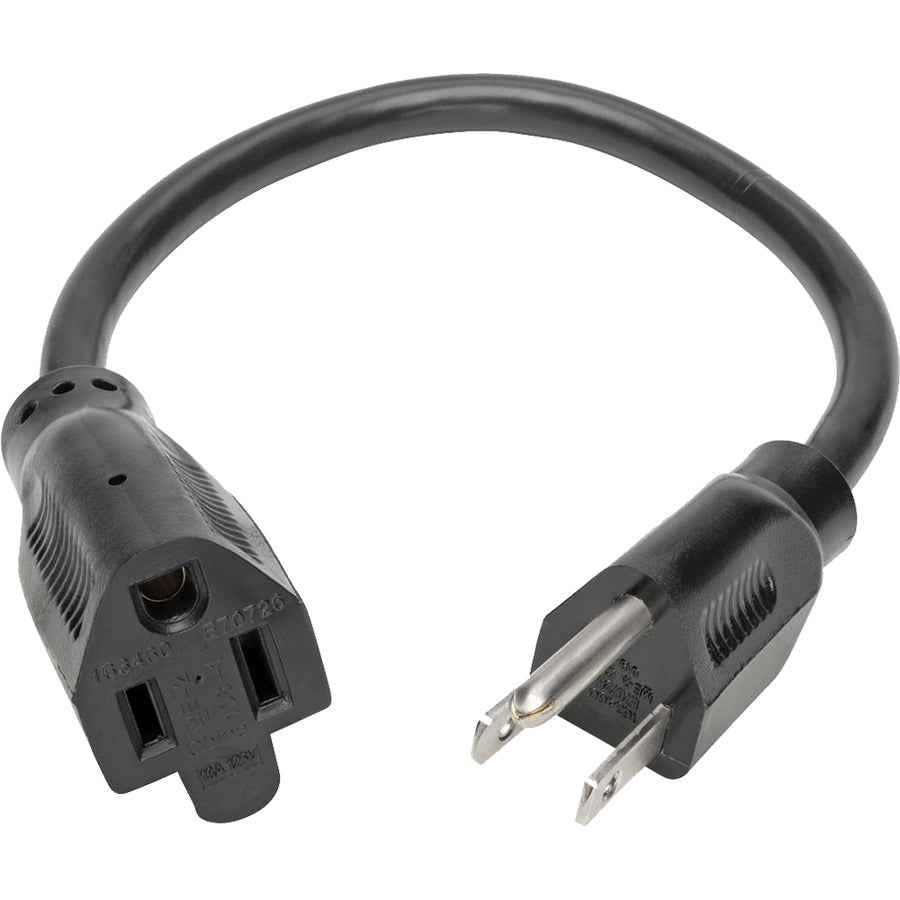 Tripp Lite 1ft Power Cord Extension Cable 5-15P to 5-15R 13A 16AWG 1' P024-001-13A