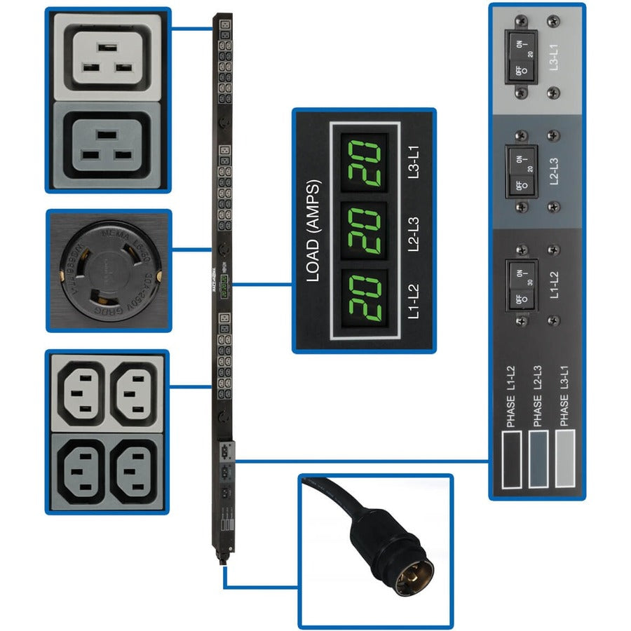 Tripp Lite par Eaton PDU3MV6H50A avec compteur 45 prises PDU PDU3MV6H50A