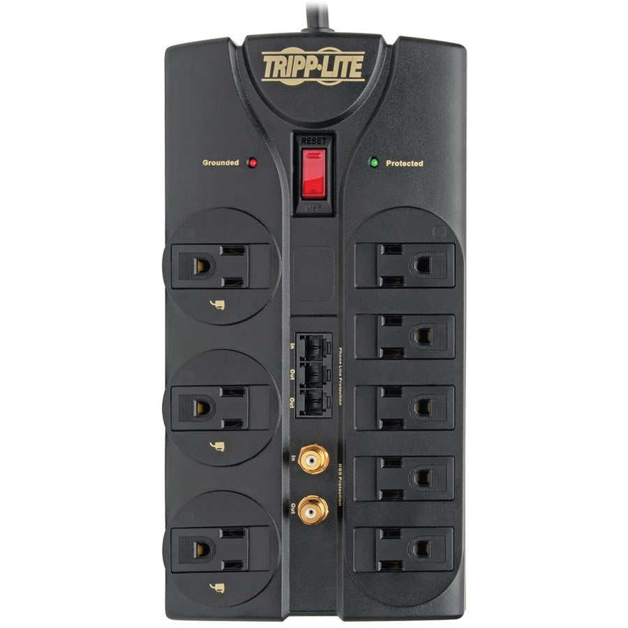 Tripp Lite ProtectIT TLP808TELTV 8 Outlets 120V Surge Suppressor TLP808TELTV