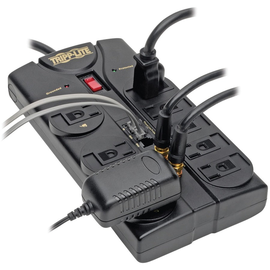 Tripp Lite ProtectIT TLP808TELTV 8 Outlets 120V Surge Suppressor TLP808TELTV