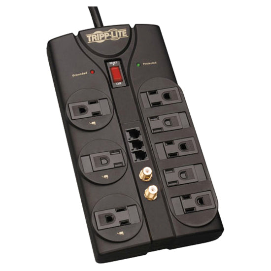 Tripp Lite ProtectIT TLP808TELTV 8 Outlets 120V Surge Suppressor TLP808TELTV