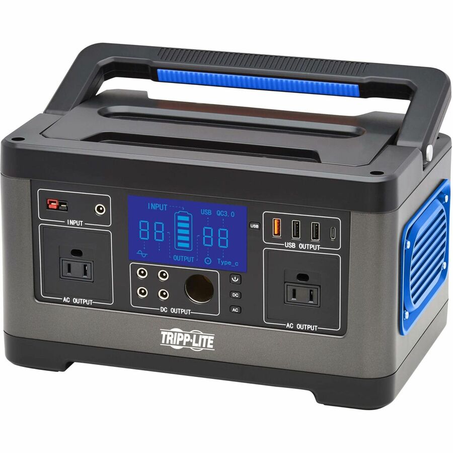 Tripp Lite by Eaton Portable Power Station - 500W, Lithium-Ion (NMC), AC, DC, USB-A, USB-C, QC 3.0 GC500L