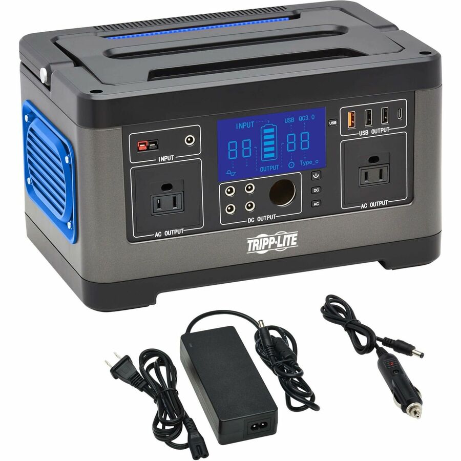 Tripp Lite by Eaton Portable Power Station - 500W, Lithium-Ion (NMC), AC, DC, USB-A, USB-C, QC 3.0 GC500L