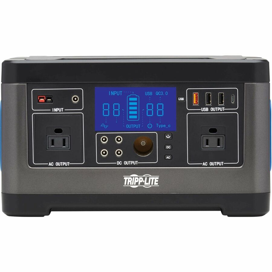 Centrale électrique portable Tripp Lite par Eaton - 500 W, lithium-ion (NMC), CA, CC, USB-A, USB-C, QC 3.0 GC500L