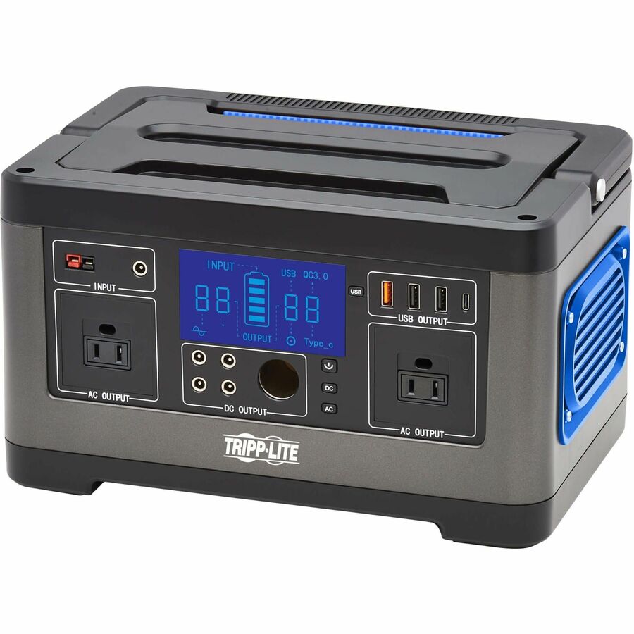 Centrale électrique portable Tripp Lite par Eaton - 500 W, lithium-ion (NMC), CA, CC, USB-A, USB-C, QC 3.0 GC500L