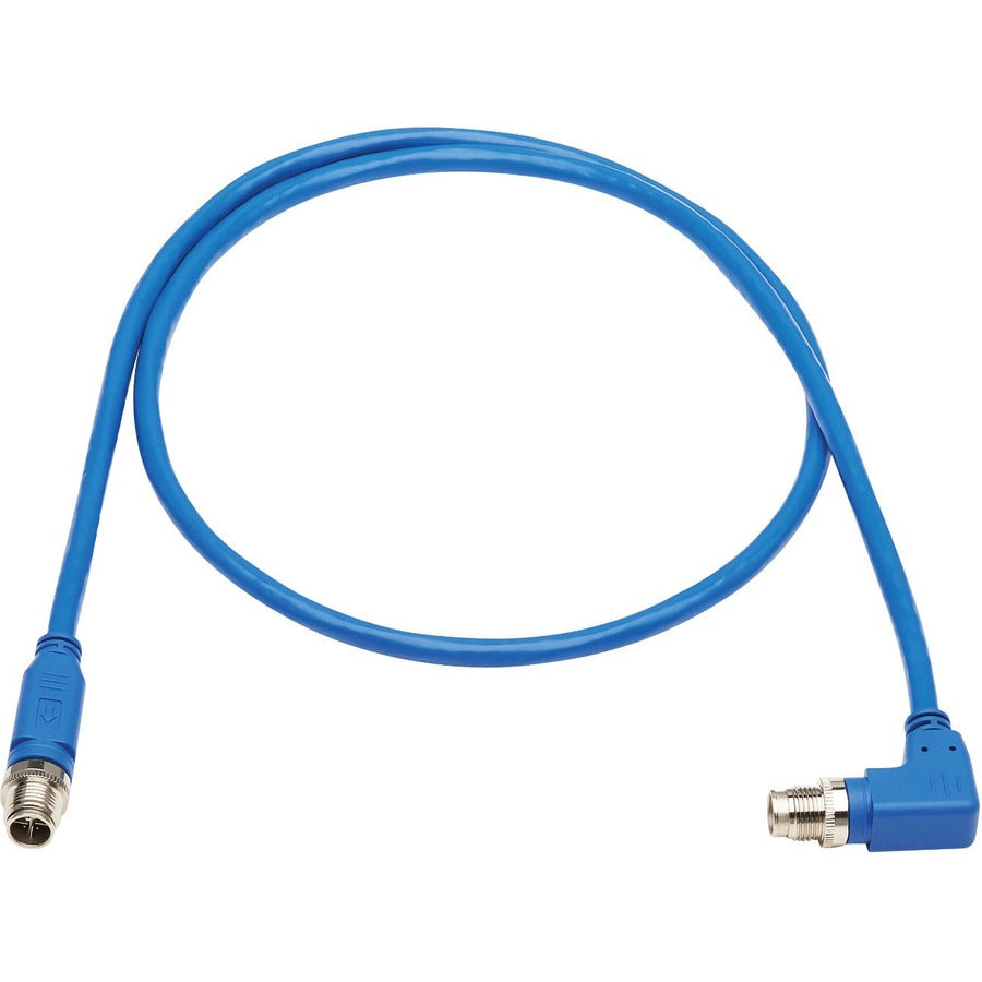 Tripp Lite by Eaton NM12-603-01M-BL M12 X-Code Cat6 Ethernet Cable, M/M, Blue, 1 m (3.3 ft.) NM12-603-01M-BL