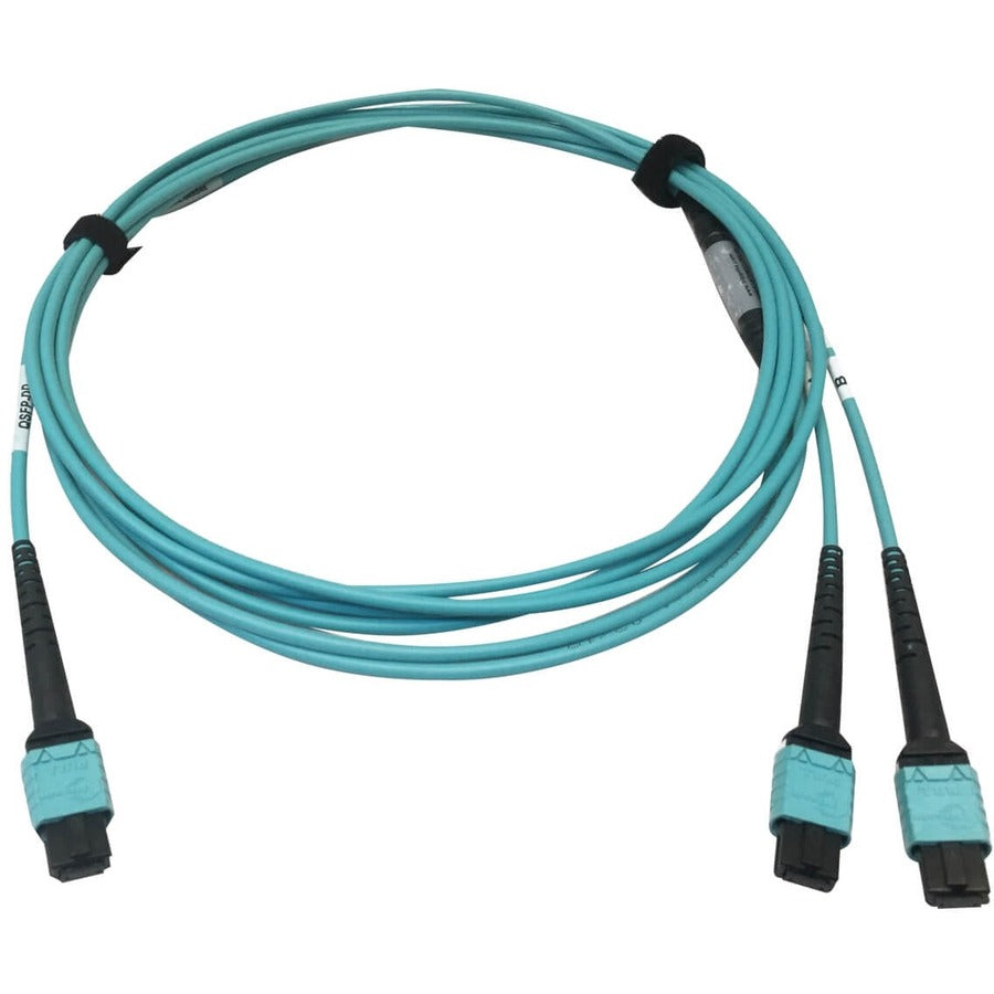 Tripp Lite by Eaton N846D-03M-24BAQ 400G Multimode 50/125 OM4 Fiber Optic Cable, Aqua, 3 m N846D-03M-24BAQ