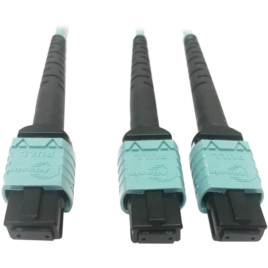 Tripp Lite by Eaton N846D-03M-24BAQ 400G Multimode 50/125 OM4 Fiber Optic Cable, Aqua, 3 m N846D-03M-24BAQ