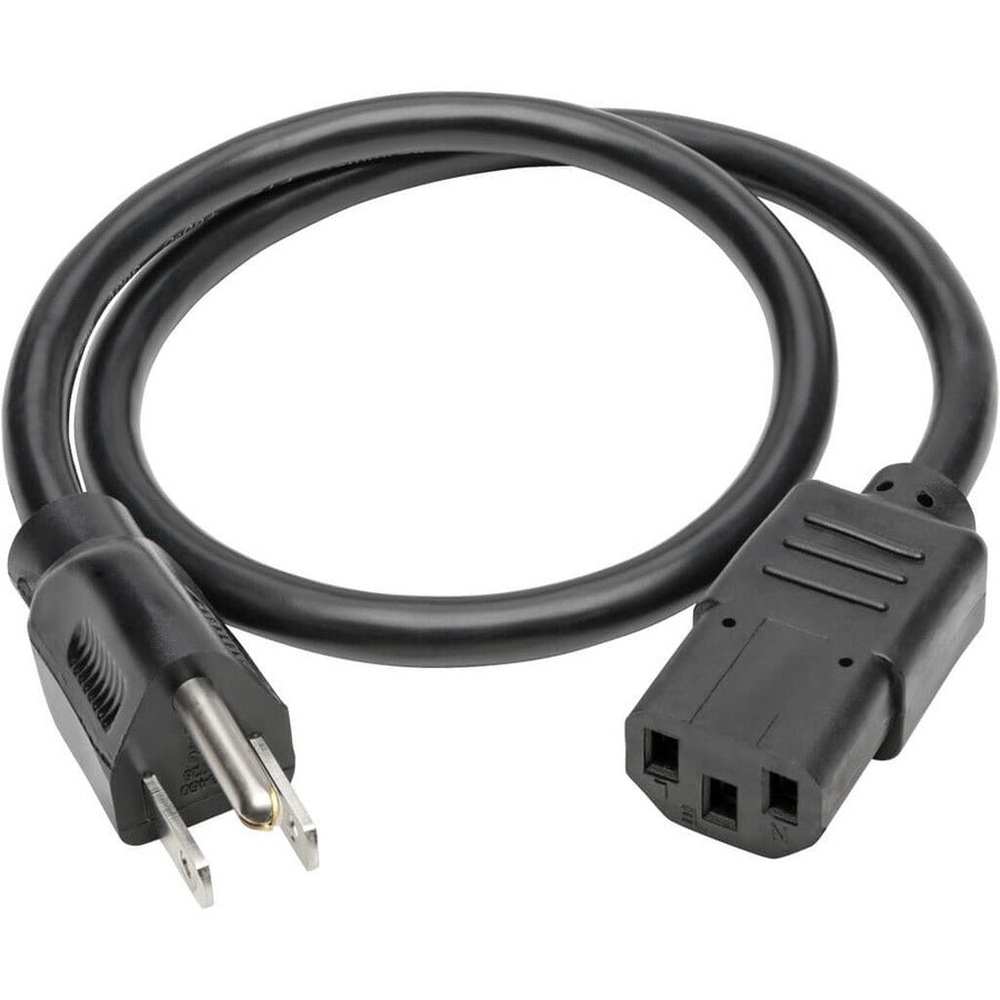 Tripp Lite 2ft Computer Power Cord Cable 5-15P to C13 13A 16AWG 2' P006-002-13A