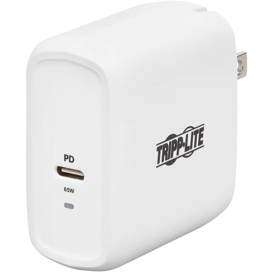 Tripp Lite by Eaton Compact USB-C Wall Charger - GaN Technology, 65W PD Charging, White U280-W01-65C1-G