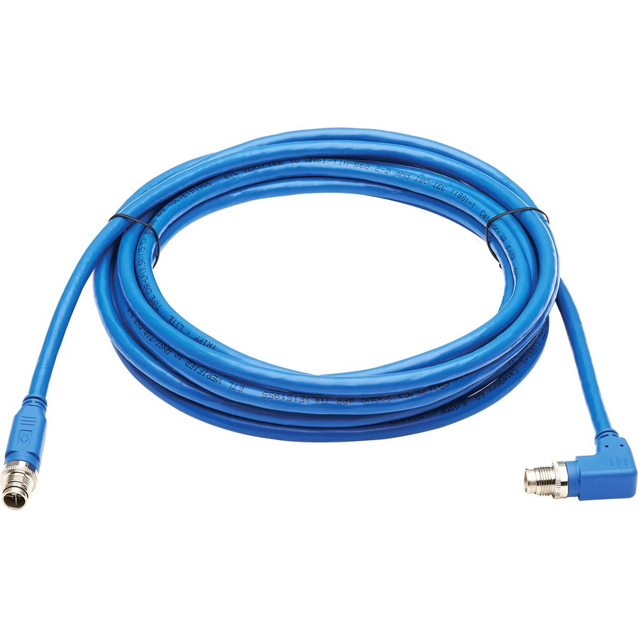 Tripp Lite by Eaton NM12-6A3-10M-BL M12 X-Code Cat6a 10G Ethernet Cable, M/M, Blue, 10 m (32.8 ft.) NM12-6A3-10M-BL