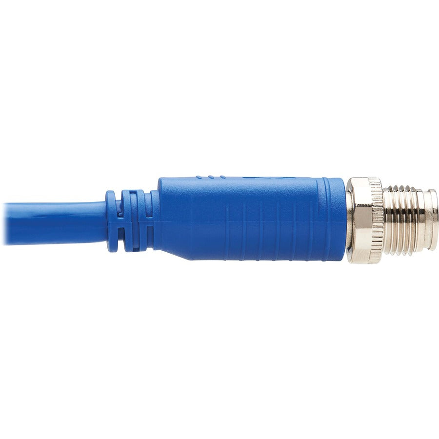 Tripp Lite by Eaton NM12-6A3-10M-BL M12 X-Code Cat6a 10G Ethernet Cable, M/M, Blue, 10 m (32.8 ft.) NM12-6A3-10M-BL