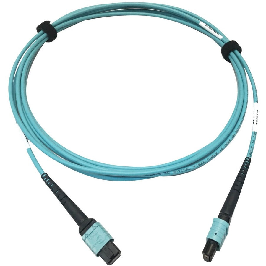 Tripp Lite by Eaton N846D-03M-24AAQ 400G Multimode 50/125 OM4 Fiber Optic Cable, Aqua, 3 m N846D-03M-24AAQ