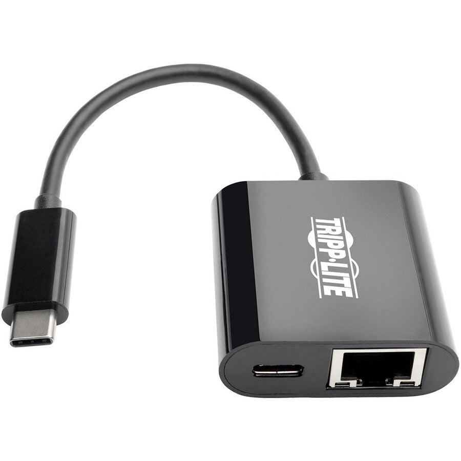 Tripp Lite by Eaton USB-C to Gigabit Network Adapter with USB-C PD Charging - Thunderbolt 3, Black U436-06N-GB-C