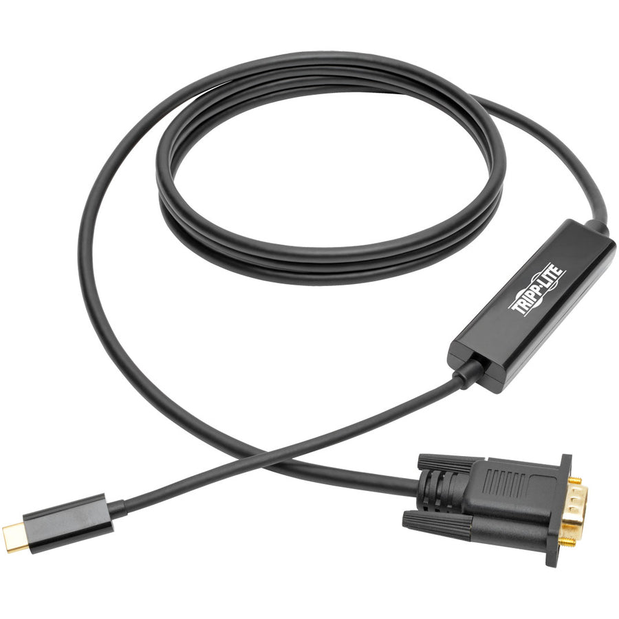 Tripp Lite by Eaton USB C to VGA Adapter Cable (M/M), 1920 x 1200 (1080p), 6 ft U444-006-V