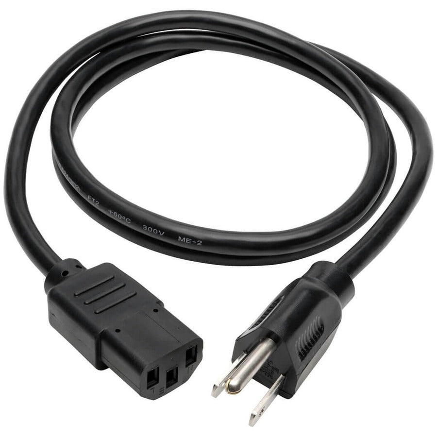 Tripp Lite 4ft Computer Power Cord Cable 5-15P to C13 10A 18AWG 4' P006-004