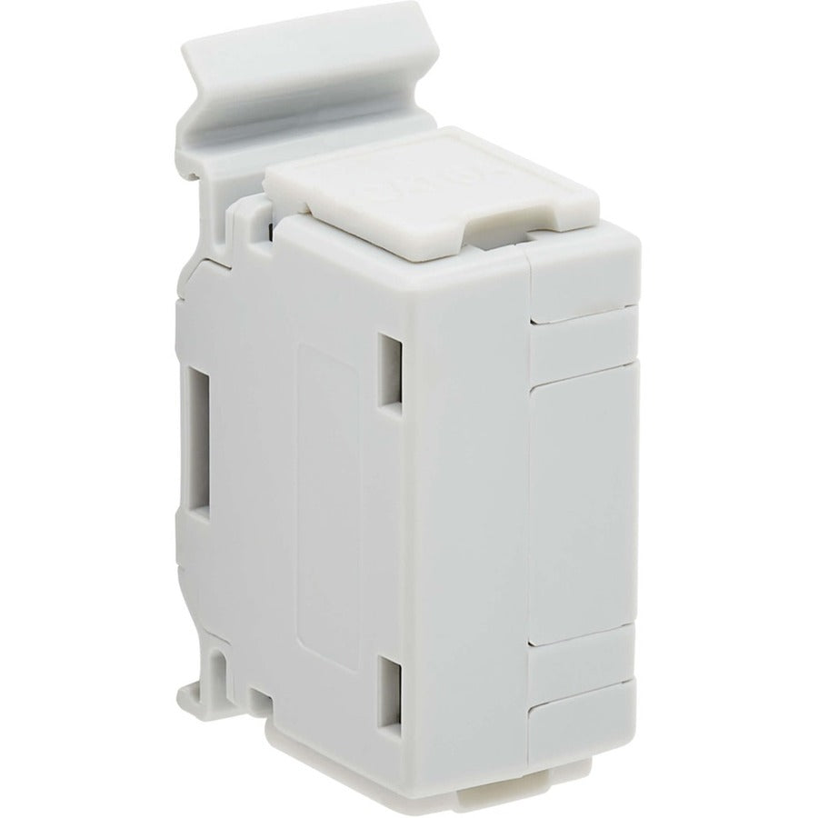 Tripp Lite by Eaton Cat6a Shielded In-Line DIN-Rail Mountable Snap-In Coupler (RJ45 F/F), TAA N235-D01-SH-6A