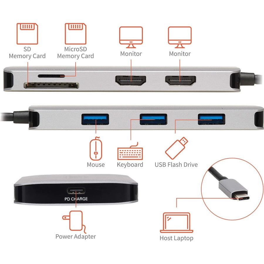 Station d'accueil Tripp Lite par Eaton U442-DOCK8-GG U442-DOCK8-GG