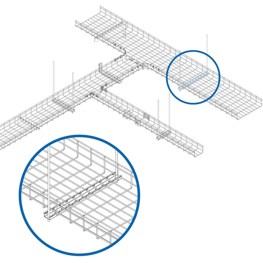 Tripp Lite by Eaton SRWB18CROSSBRKT Mounting Bracket for Cable Tray - Black SRWB18CROSSBRKT