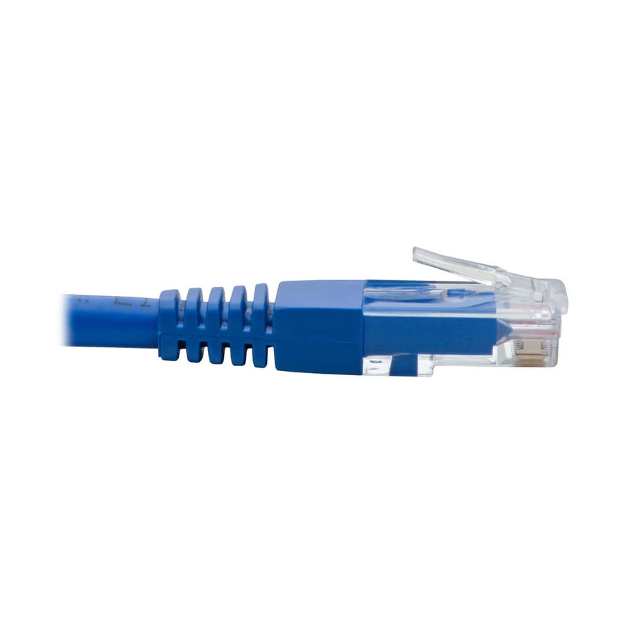 Tripp Lite by Eaton Left-Angle Cat6 UTP Patch Cable (RJ45) - 1 ft., M/M, Gigabit, Molded, Blue N204-001-BL-LA