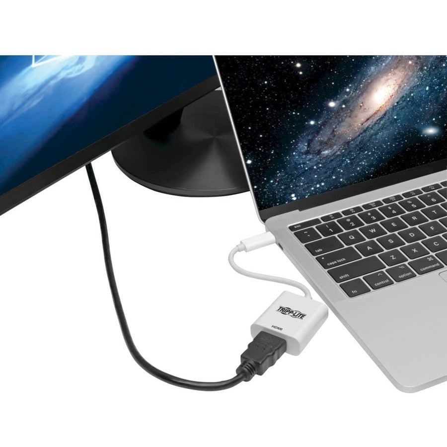 Adaptateur Tripp Lite by Eaton USB-C 3.1 vers HDMI 4K, M/F, compatible Thunderbolt 3, 4K à 60 Hz, blanc U444-06N-HD4K6W