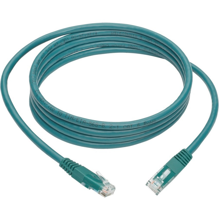 Tripp Lite by Eaton Cat6 Gigabit Molded Patch Cable (RJ45 M/M), Green, 7 ft N200-007-GN