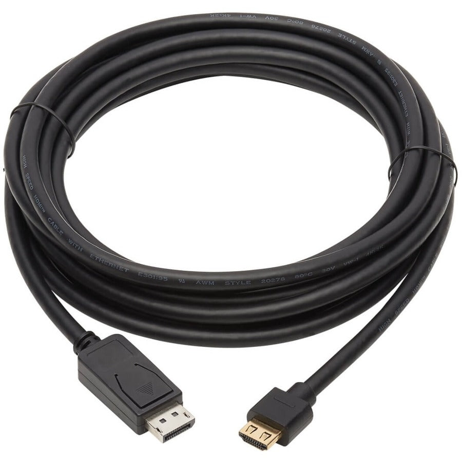 Tripp Lite by Eaton P582-010-4K6AE DisplayPort to HDMI 4K Cable - M/M, 10 ft., Black P582-010-4K6AE