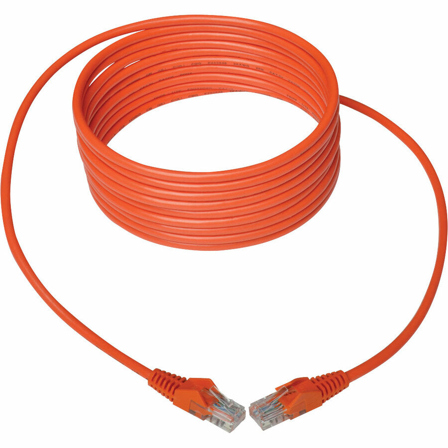 Tripp Lite by Eaton Cat5e Câble de brassage UTP moulé sans accroc 350 MHz (RJ45 M/M), Orange, 15 pi N001-015-OR