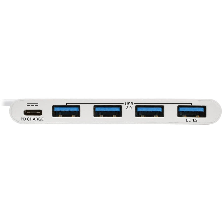 Tripp Lite by Eaton 4-Port USB 3.1 Gen 1 Portable Hub, USB-C to (x4) USB-A, with USB-C Charging Port U460-004-4A-C