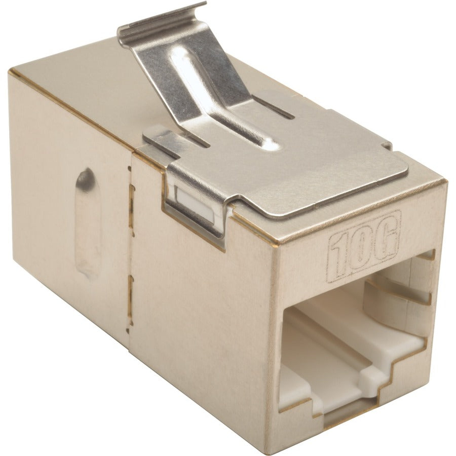 Tripp Lite by Eaton Cat6a Straight-Through Modular Shielded In-Line Snap-In Coupler (RJ45 F/F) N235-001-SH-6A