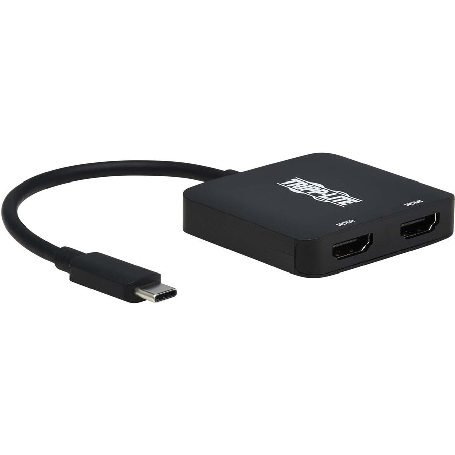 Tripp Lite by Eaton U444-2H-MST4K6 USB-C Adapter, Dual Display, Black U444-2H-MST4K6