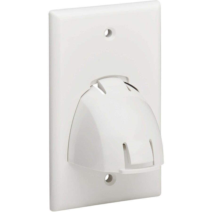 Tripp Lite by Eaton Single-Gang Up-or Down-Angle Bulk Cable Wall Plate, White, TAA N042-BC1-WH