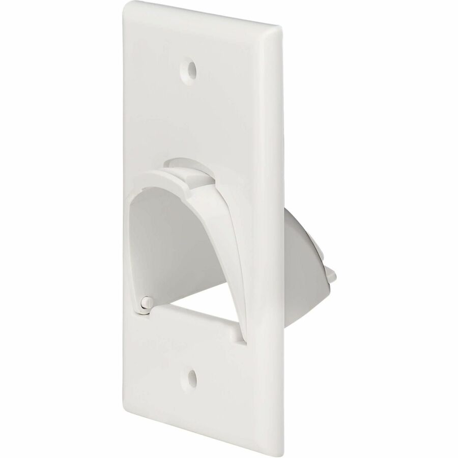 Tripp Lite by Eaton Single-Gang Up-or Down-Angle Bulk Cable Wall Plate, White, TAA N042-BC1-WH