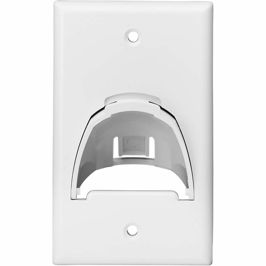 Tripp Lite by Eaton Single-Gang Up-or Down-Angle Bulk Cable Wall Plate, White, TAA N042-BC1-WH