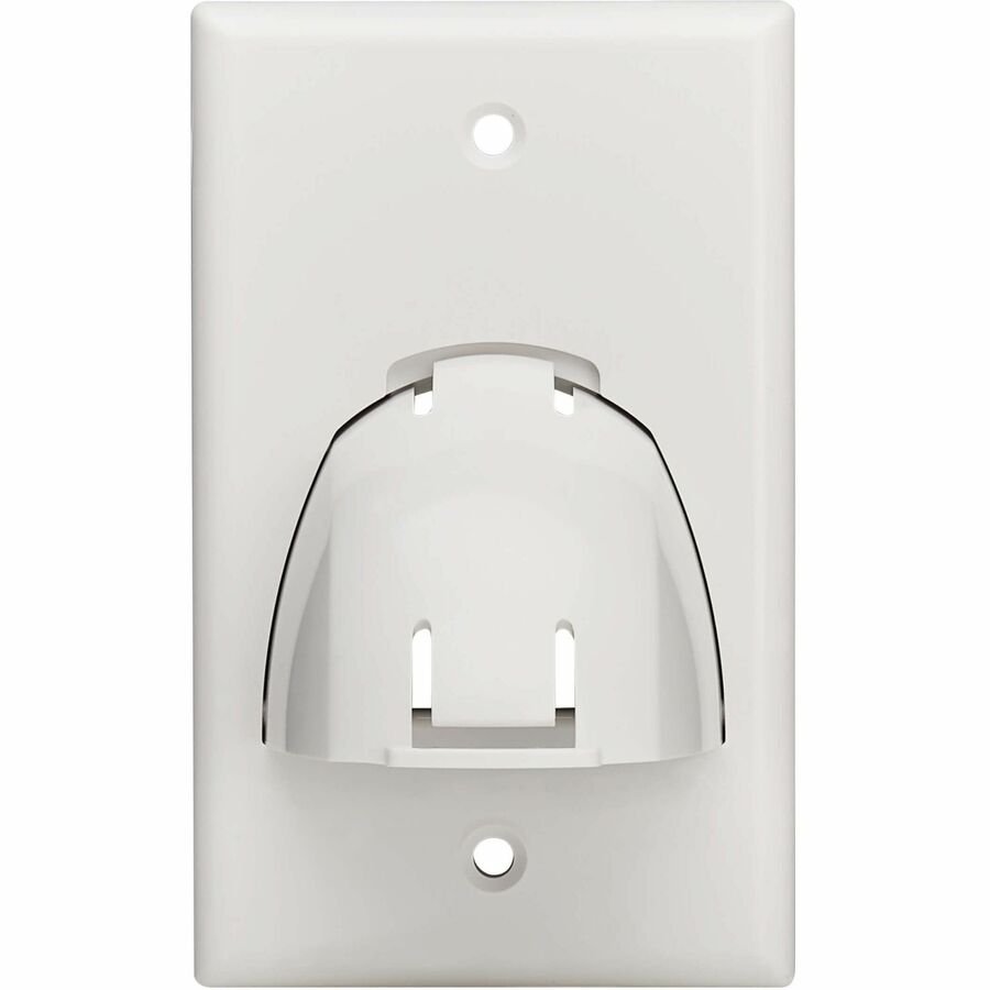 Tripp Lite by Eaton Single-Gang Up-or Down-Angle Bulk Cable Wall Plate, White, TAA N042-BC1-WH