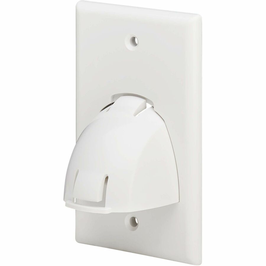 Tripp Lite by Eaton Single-Gang Up-or Down-Angle Bulk Cable Wall Plate, White, TAA N042-BC1-WH