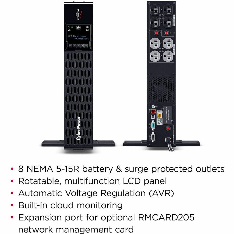 CyberPower Smart App Sinewave PR1000RTXL2UC 1000VA Rack/Tower UPS PR1000RTXL2UC