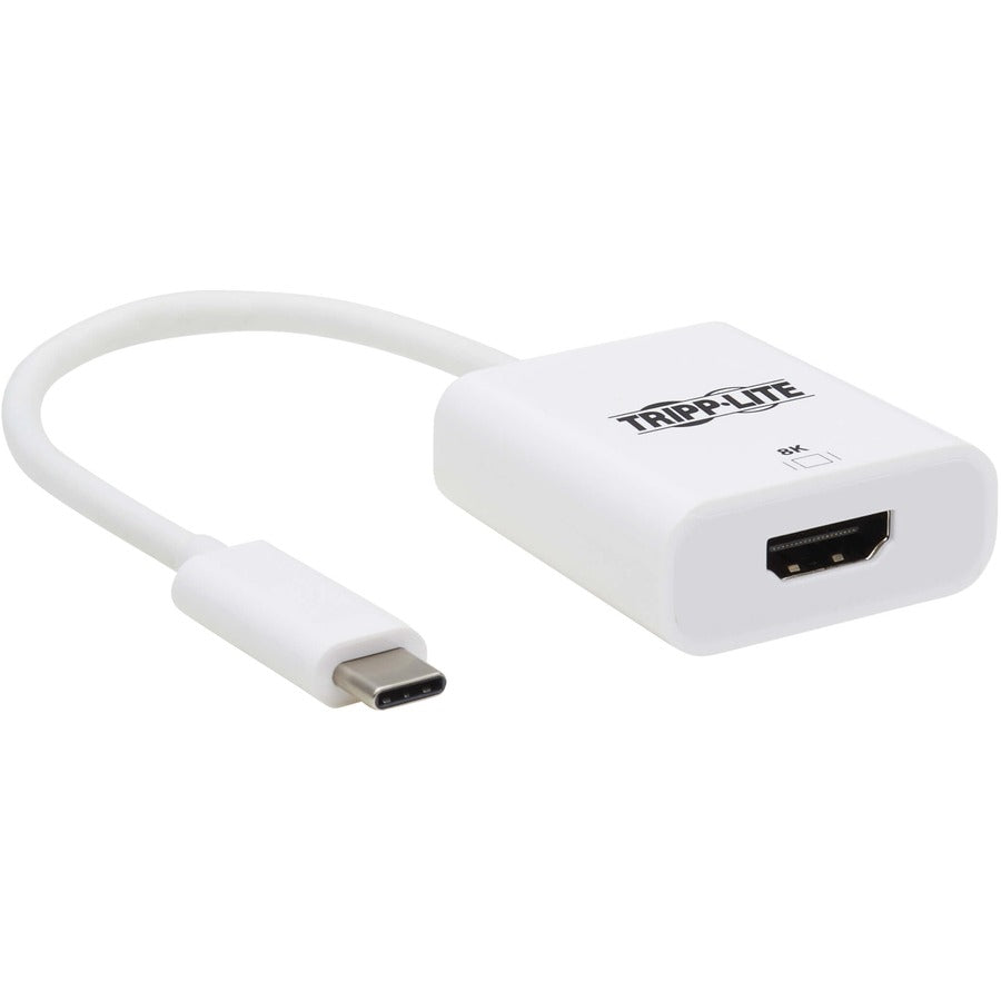 Adaptateur Tripp Lite by Eaton USB-C vers HDMI (M/F) - 8K, HDR, 4:4:4, HDCP 2.3, Blanc U444-06N-HD8KW