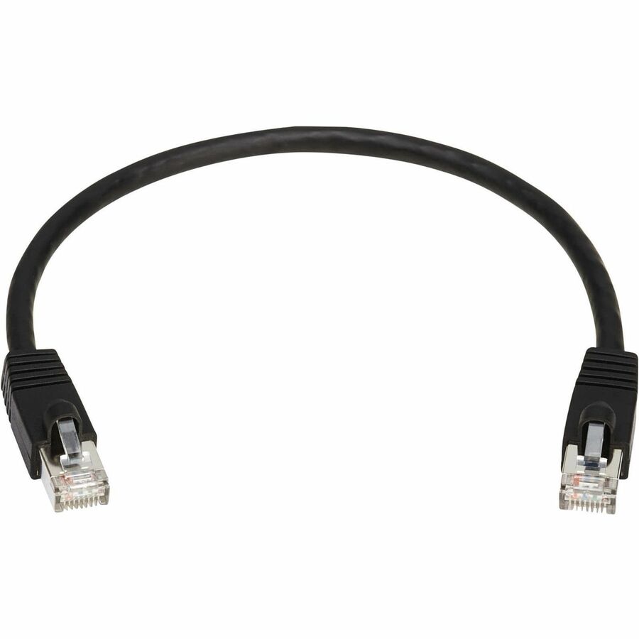 Tripp Lite by Eaton Cat8 40G Snagless SSTP Ethernet Cable (RJ45 M/M), PoE, Black, 1 ft. (0.3 m) N272-F01-BK