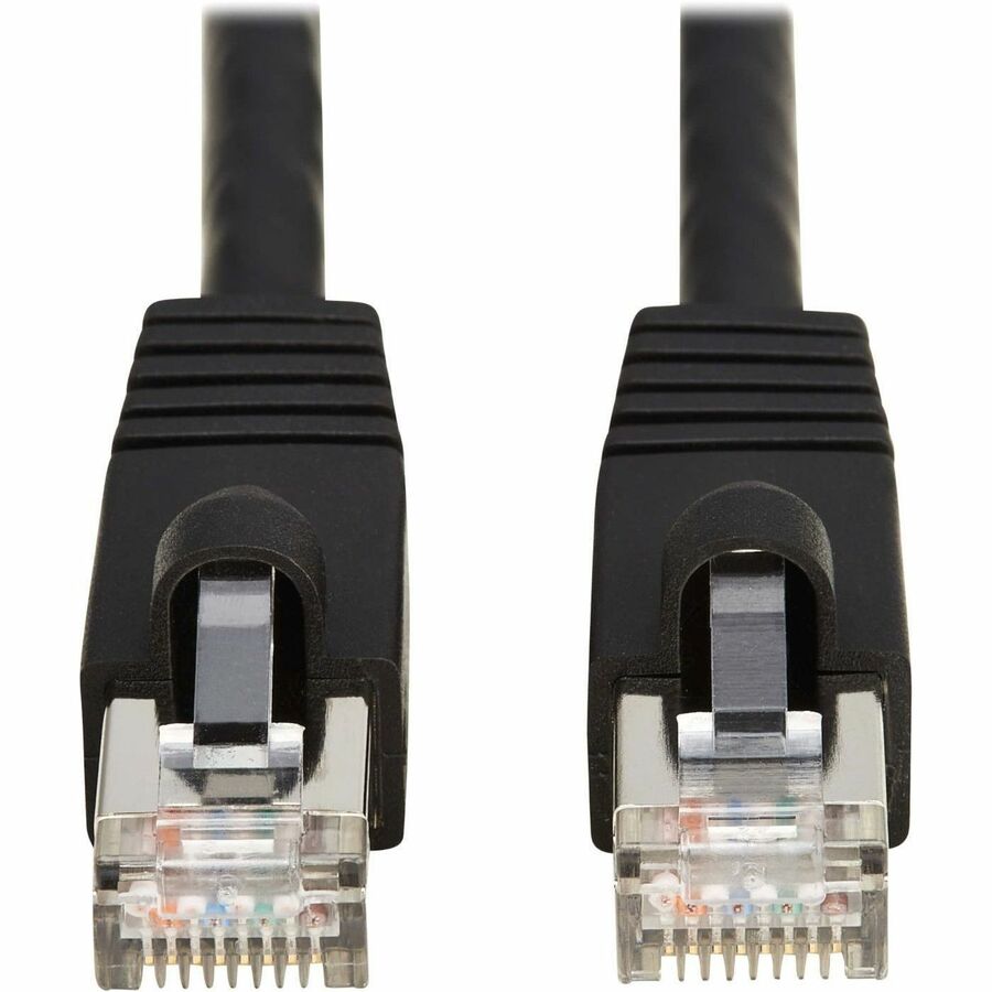 Câble Ethernet Tripp Lite by Eaton Cat8 40G SSTP sans accroc (RJ45 M/M), PoE, noir, 1 pi (0,3 m) N272-F01-BK