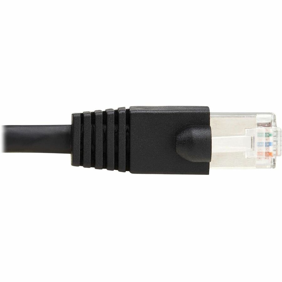 Câble Ethernet Tripp Lite by Eaton Cat8 40G SSTP sans accroc (RJ45 M/M), PoE, noir, 1 pi (0,3 m) N272-F01-BK